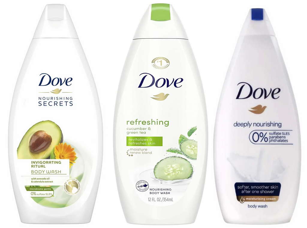 Dove Body Wash Shower Gel 16.9 Oz Flavor:Nourishing Set Size:Pack of 3