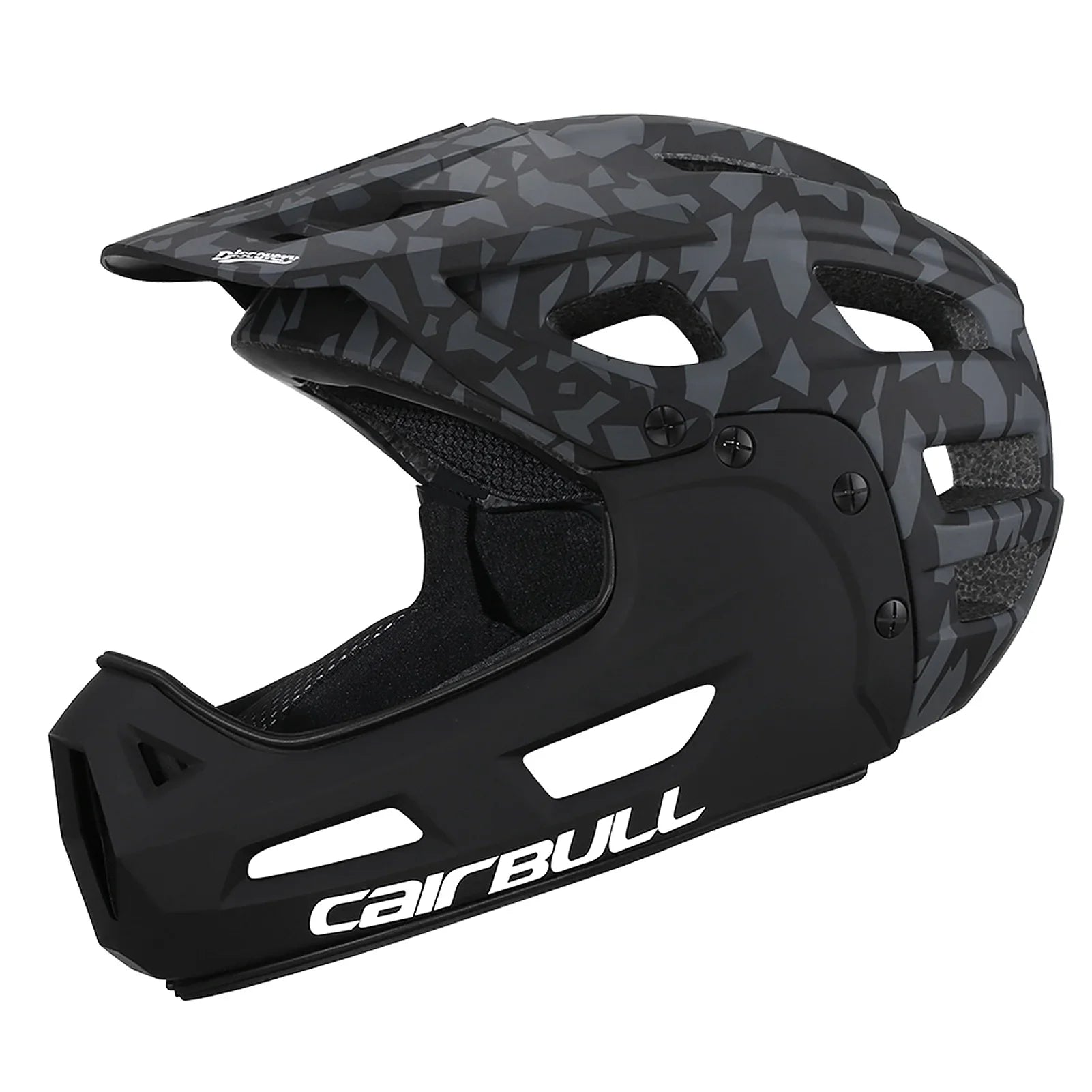 Adult Cycling Helmet with Detachable Chin Guard and Visor by CAIRBULL for Mountain Biking