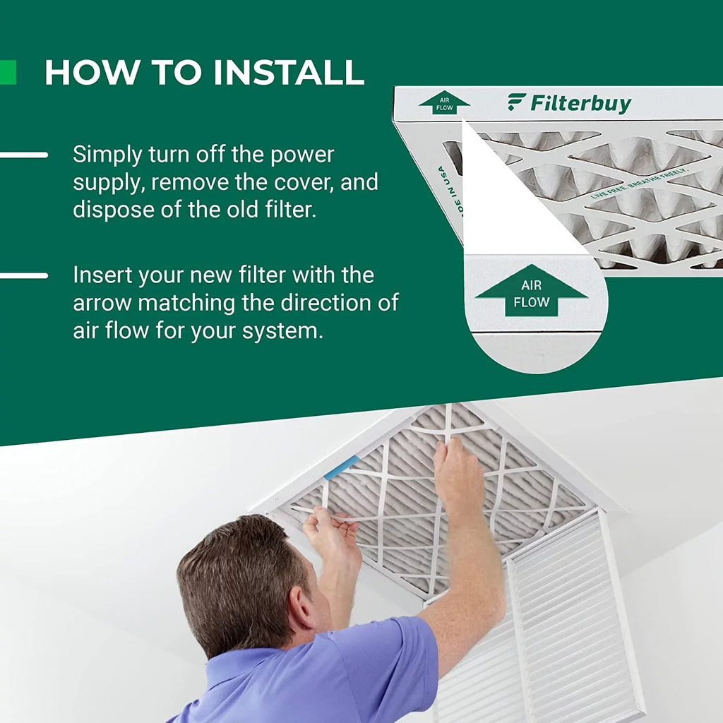 Filterbuy 25x25x4 MERV 11 Pleated HVAC AC Furnace Air Filters (3-Pack)