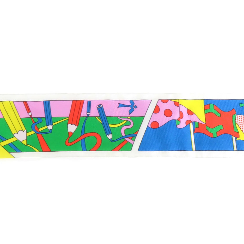 Pre-Owned HERMES Scarf Muffler Twilly Silk Multicolor Women's (Good)
