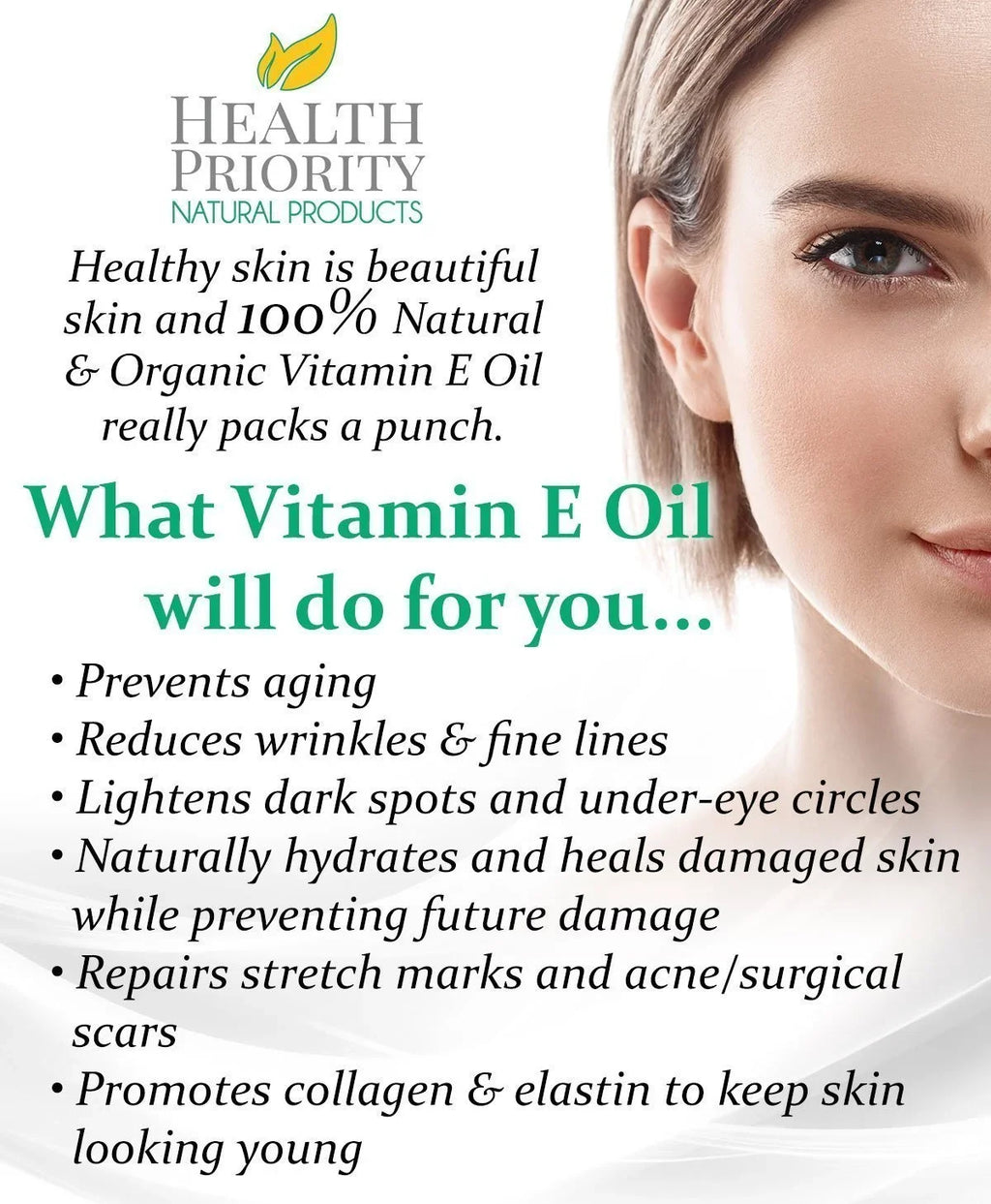 Organic Vitamin E Oil - Small Batch, Handmade in the USA - Unscented, 0.5 oz