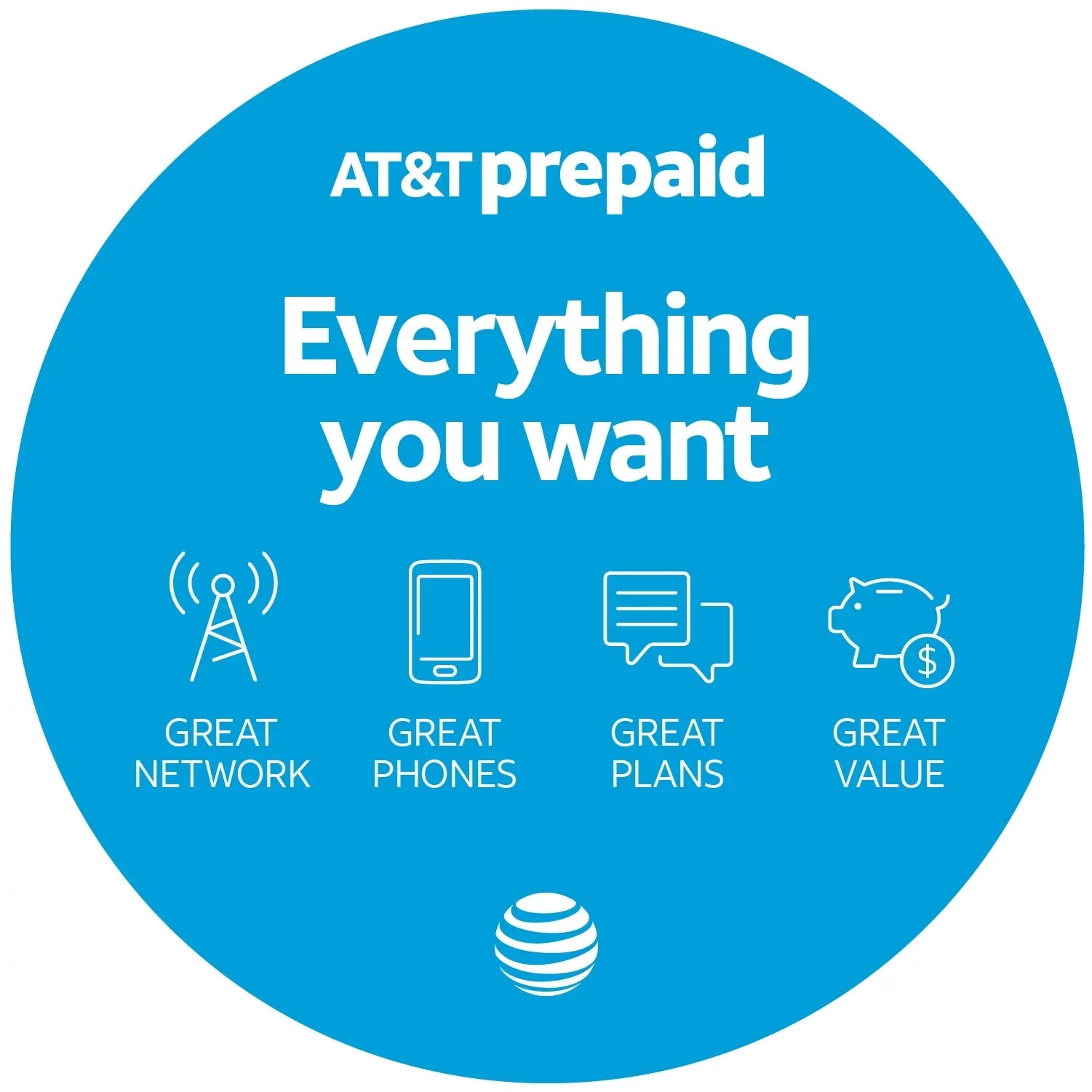 AT&T Prepaid Alcatel TETRA 16GB Prepaid Smartphone, Black