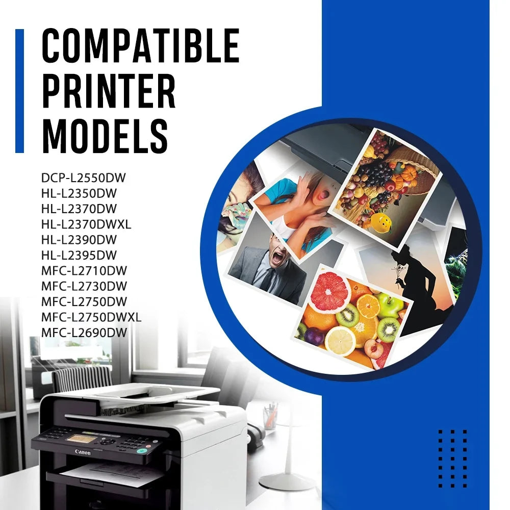TN760 Toner Cartridge High Yield and DR730 Drum Unit Set Compatible for Brother HL-L2350DW DCP-L2550DW MFC-L2710DW MFC-L2690DW Printer (4x TN760 Toner, 1x DR730 Drum Unit )
