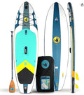 Body Glove Cruiser Inflatable Stand Up Paddle Board Package, White/Blue