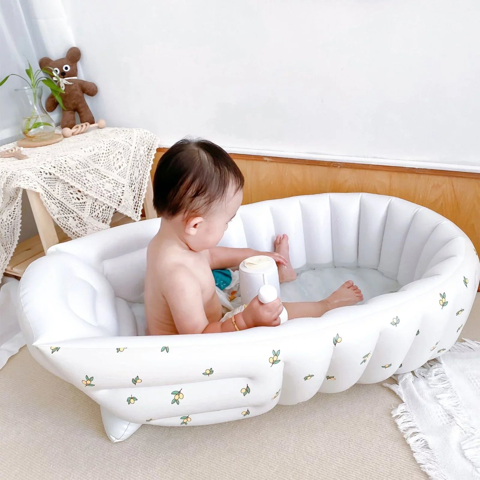 Portable Baby Inflatable Swimming Pool Bathroom Newborn Bath Foldable Baby Bath Tub