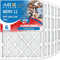 14x25x2 Air Filter MERV 11 Comparable to MPR 1000, MPR 1200 & FPR 7 Electrostatic Pleated Air Conditioner Filter 6 Pack HVAC Premium USA Made 14x25x2 Furnace Filters by AIRX FILTERS WICKED CLEAN AIR.