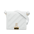 Pre-Owned Authenticated Off-White Baby Binder Clip Crossbody Bag Calf Leather White Unisex (Good)