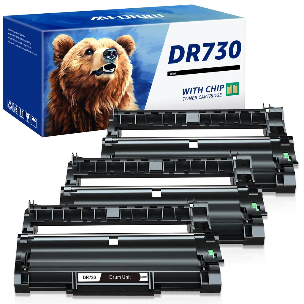DR730 Drum Unit (Not Toner) Replacement for Brother DR 730 Compatible with HL-L2350DW HL-L2395DW HL-L2370DW HL-L2370DWXL MFC-L2750DW MFC-L2710DW DCP-L2550DW Printer (3 Drum)