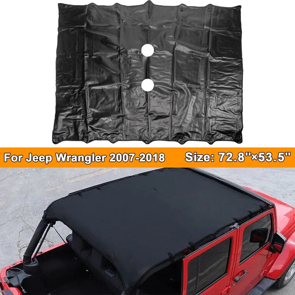 Paddsun Leather Top Sunshade Protection from the SunFor Jeep Wrangler JK JKU 07-18