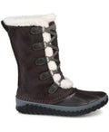 JOURNEE COLLECTION Womens Gray Two-Toned Fleeced Lined Insulated Liquid Blizzard Round Toe Lace-Up Snow Boots 11