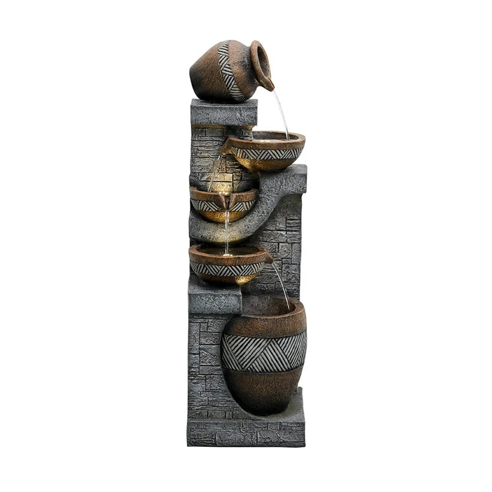 LivEditor Garden Liquid Fountain, Resin Fountain for Home Garden Decor