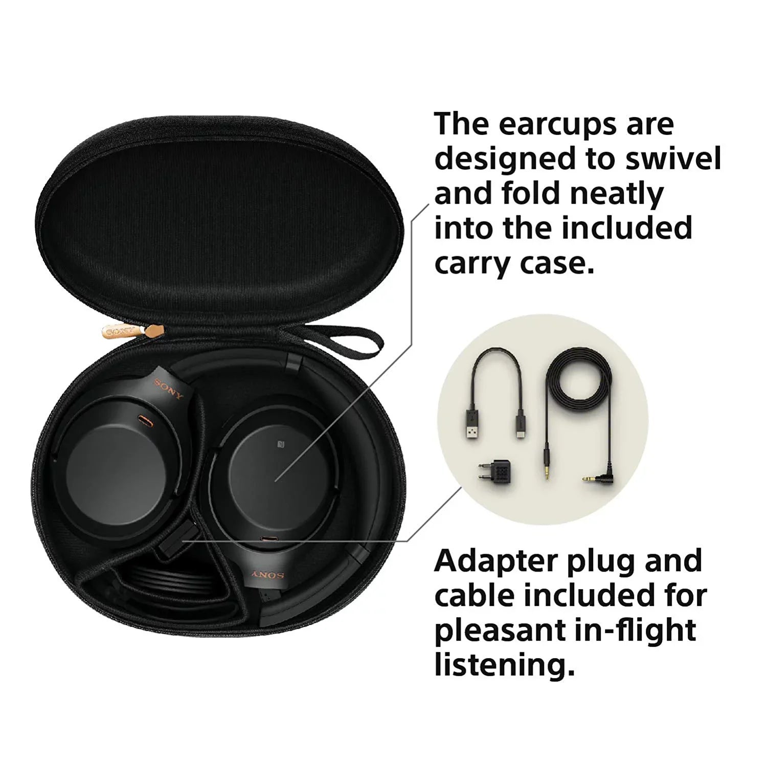 Restored WH1000XM3 Noise Cancelling Wireless Bluetooth Over the Ear Headphones, Black (Refurbished)