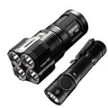 Outdoor Value Pack: Nitecore TM28 Searchlight and E4K Flashlight -Both can be Recharged on the go or at home