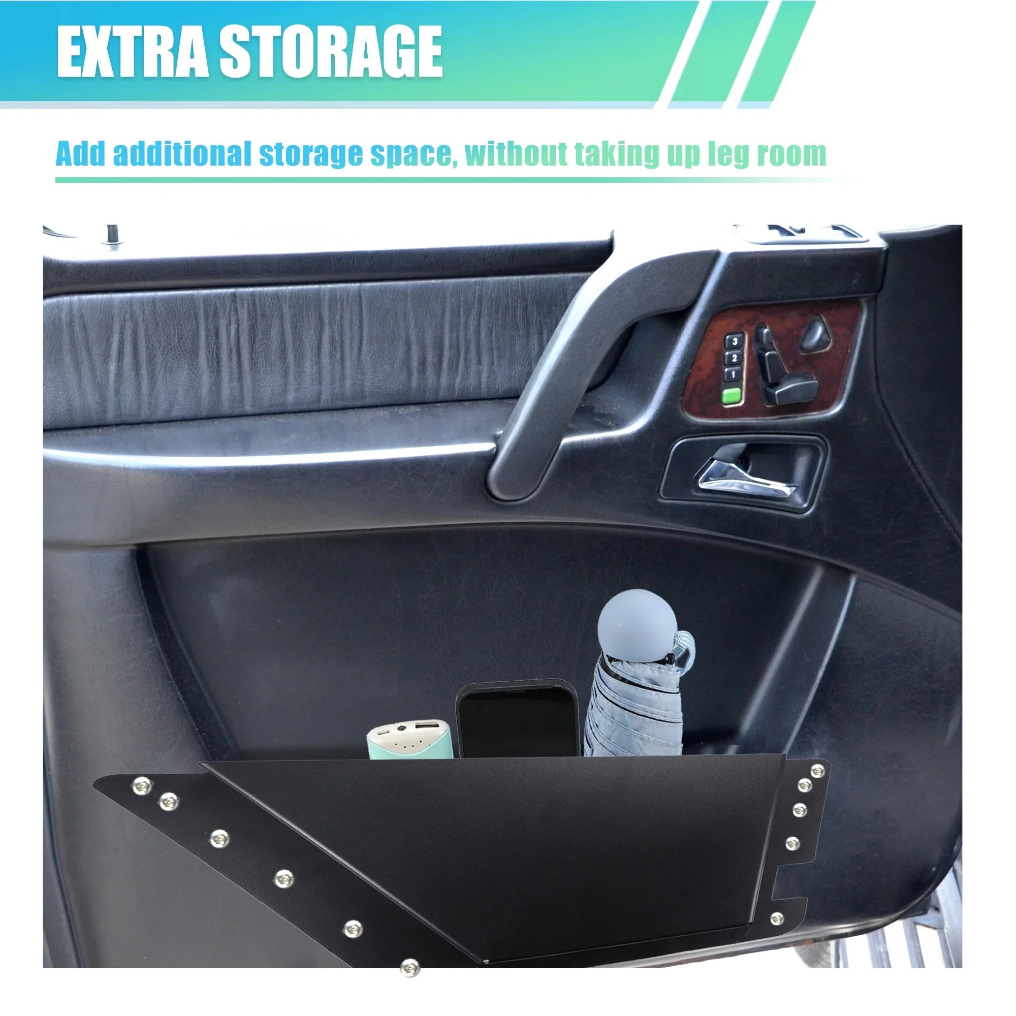 1 Pair Rear Door Storage Pockets Panels Organizer Box for Ford Bronco 6th 4 Door 2021 2022 Accessories