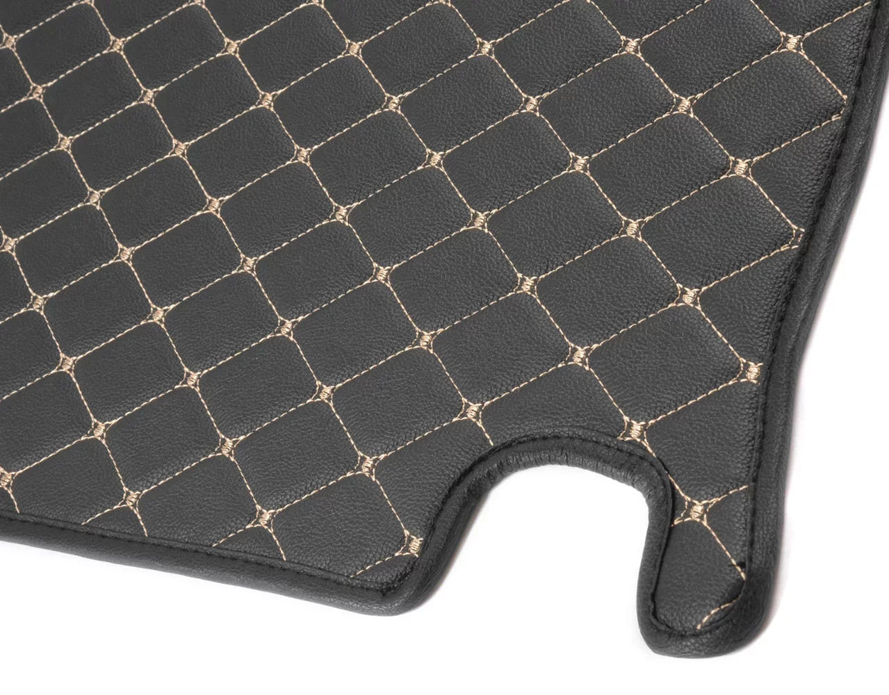 Motor Trend Leatherette Trunk Custom Fit Mat Cargo Liner - Luxury Padded PU Leather - For Jeep Grand Cherokee 2014 - 2016