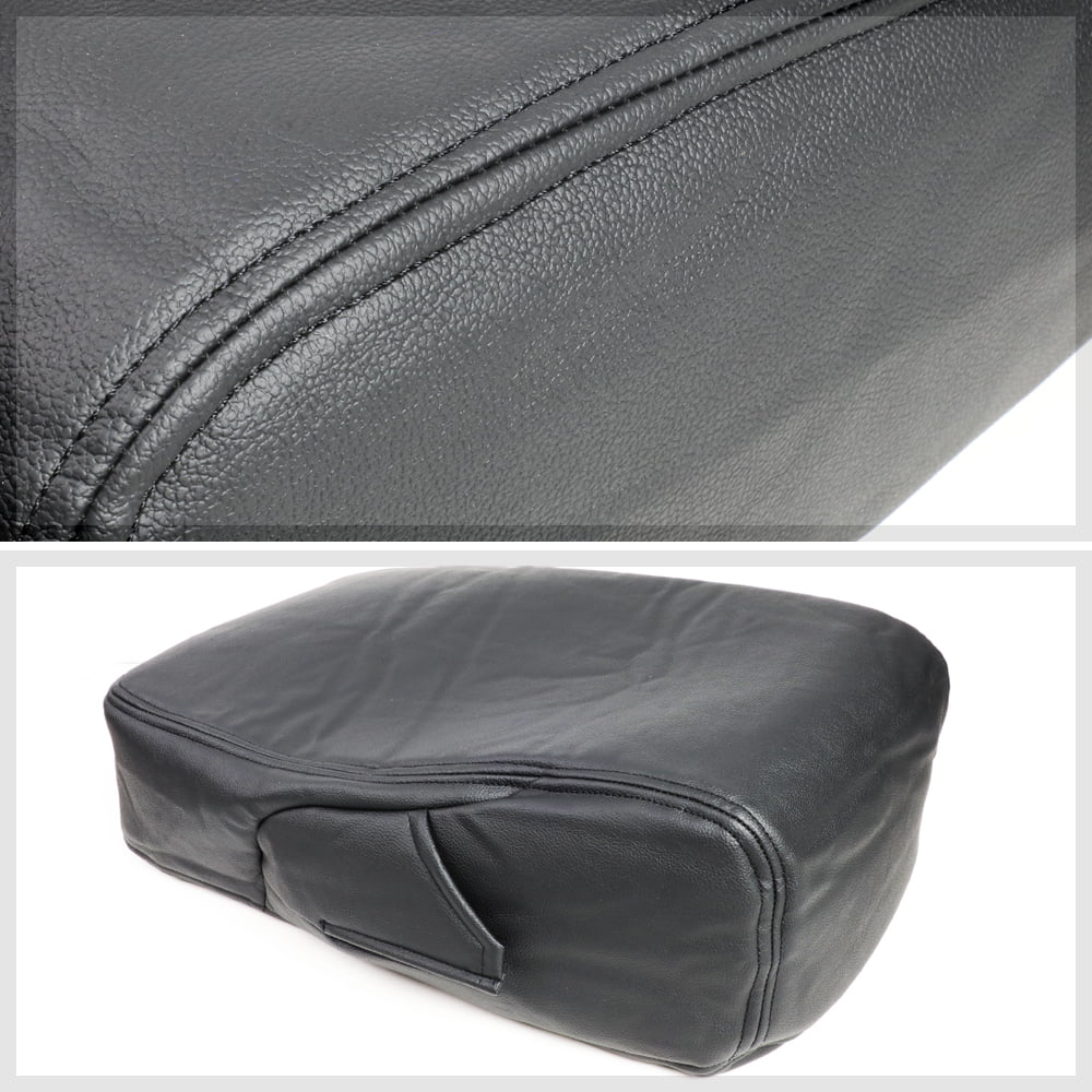 Black Center Console Arm Rest Lid Leather Cover Kit for 07-14 Silverado/Sierra Fits select: 2007-2014 CHEVROLET SILVERADO, 2007-2014 CHEVROLET TAHOE