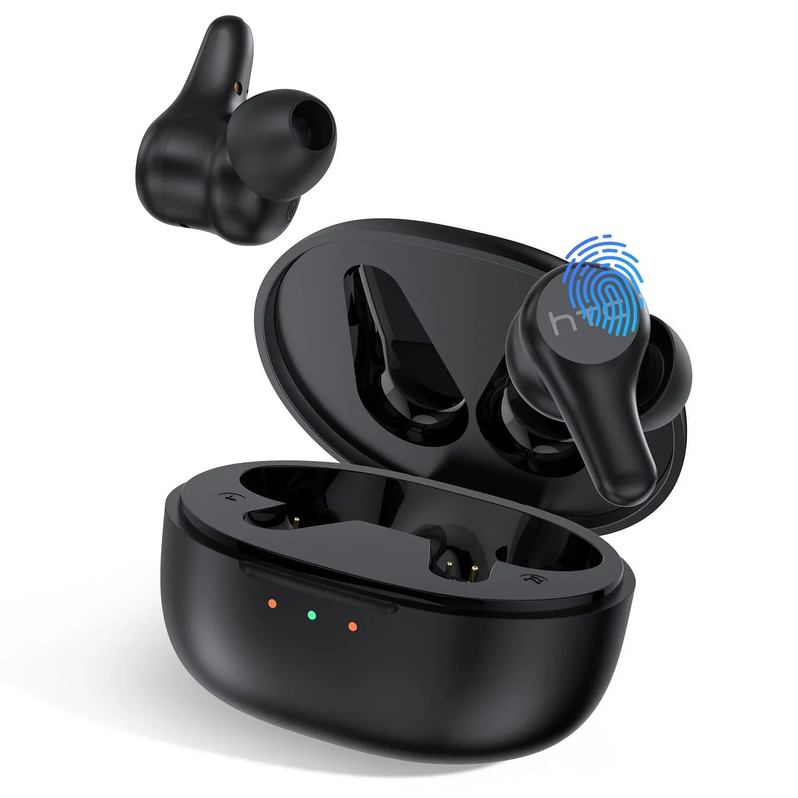 HTC True Wireless Earbuds Plus - Active Noise Cancellation IPX5 Fluid Resistant Bluetooth 5.0 Headphones with ENC, 24-Hour Playtime, Stereo in-Ear Touch Control Wireless Earphones