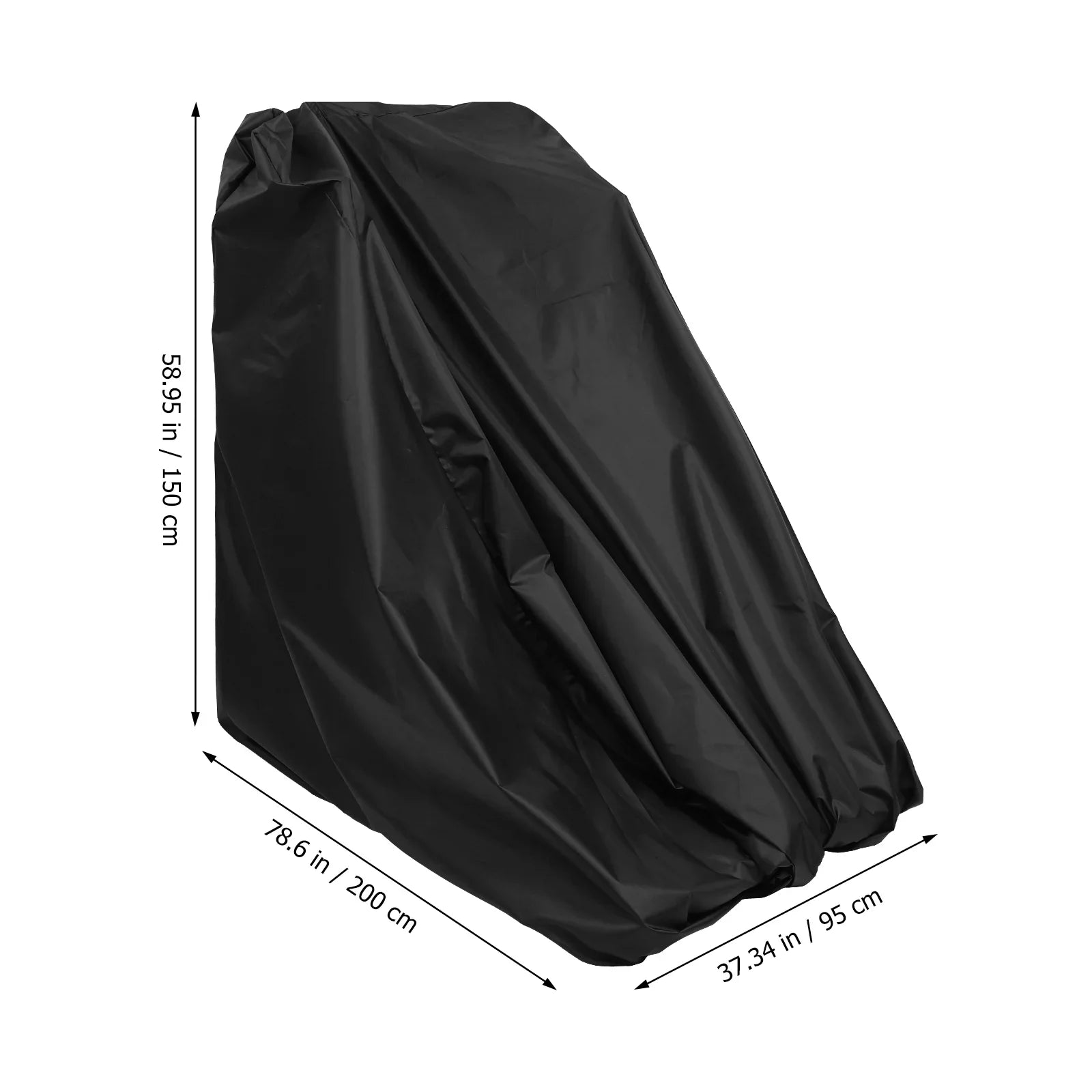 Qumonin Treadmill Cover Dust-proof Fluid Running Machine Cover for Home Gym (Black)