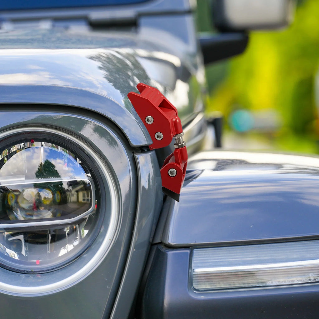 Unique Bargains 1 Pair Front Hood Latches Hood Catch Locking Fit for Jeep Wrangler JK 2 Door & Unlimited 4 Door Red