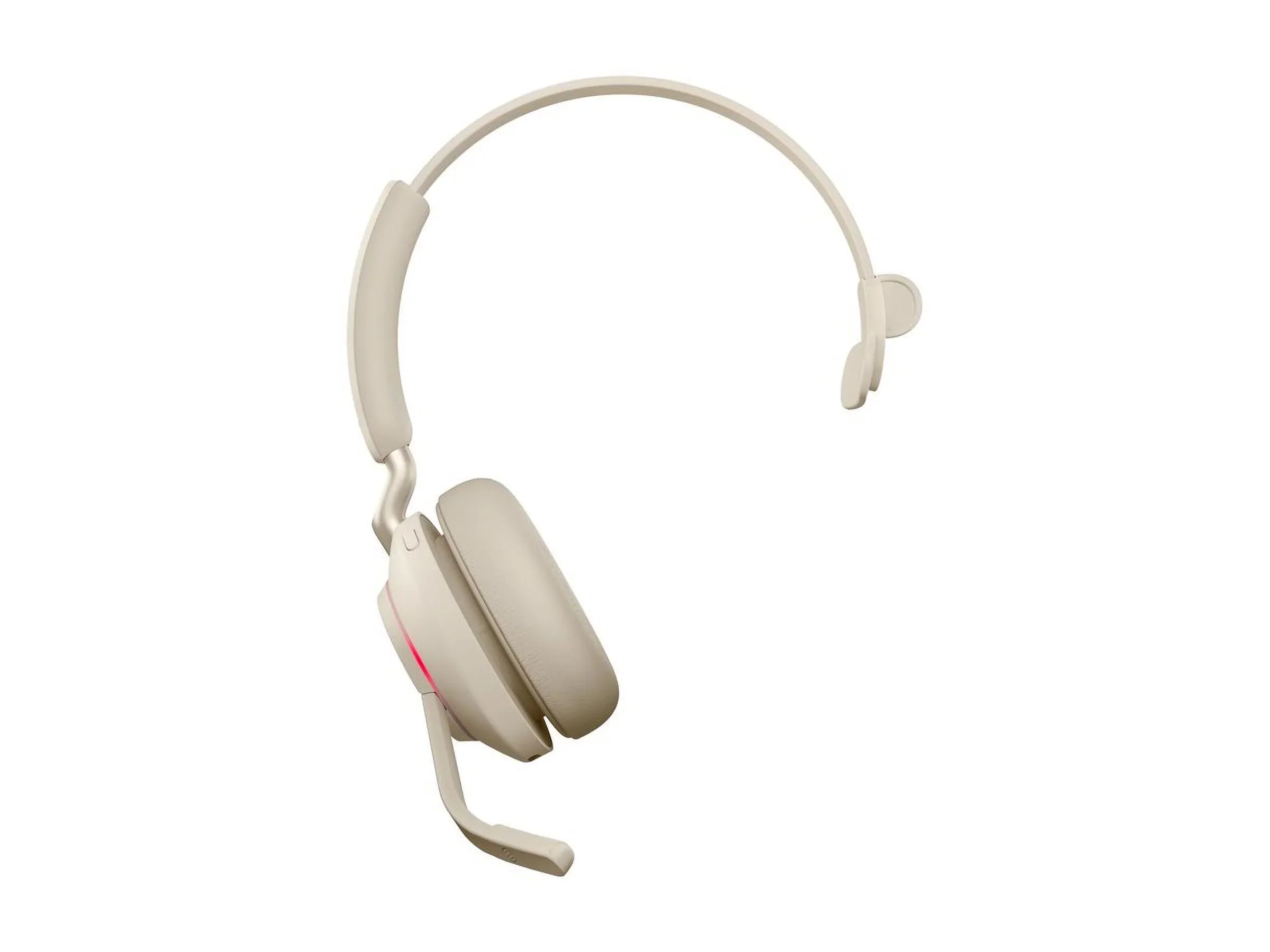 Jabra Evolve2 65 UC Mono - Headset - on-ear - convertible - Bluetooth - wireless - USB-C - noise isolating - beige - with charging stand