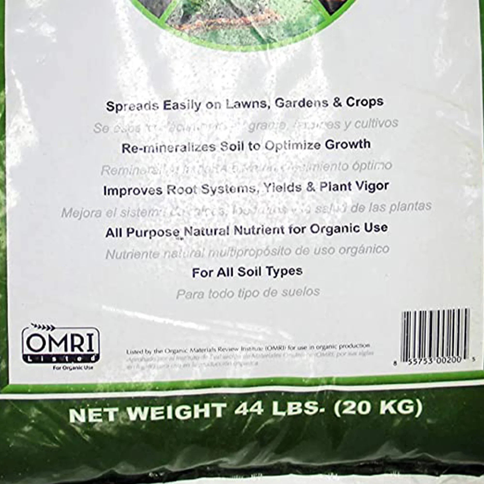 Azomite 44 lbs Granular Organic Trace Mineral Soil Additive Fertilizer