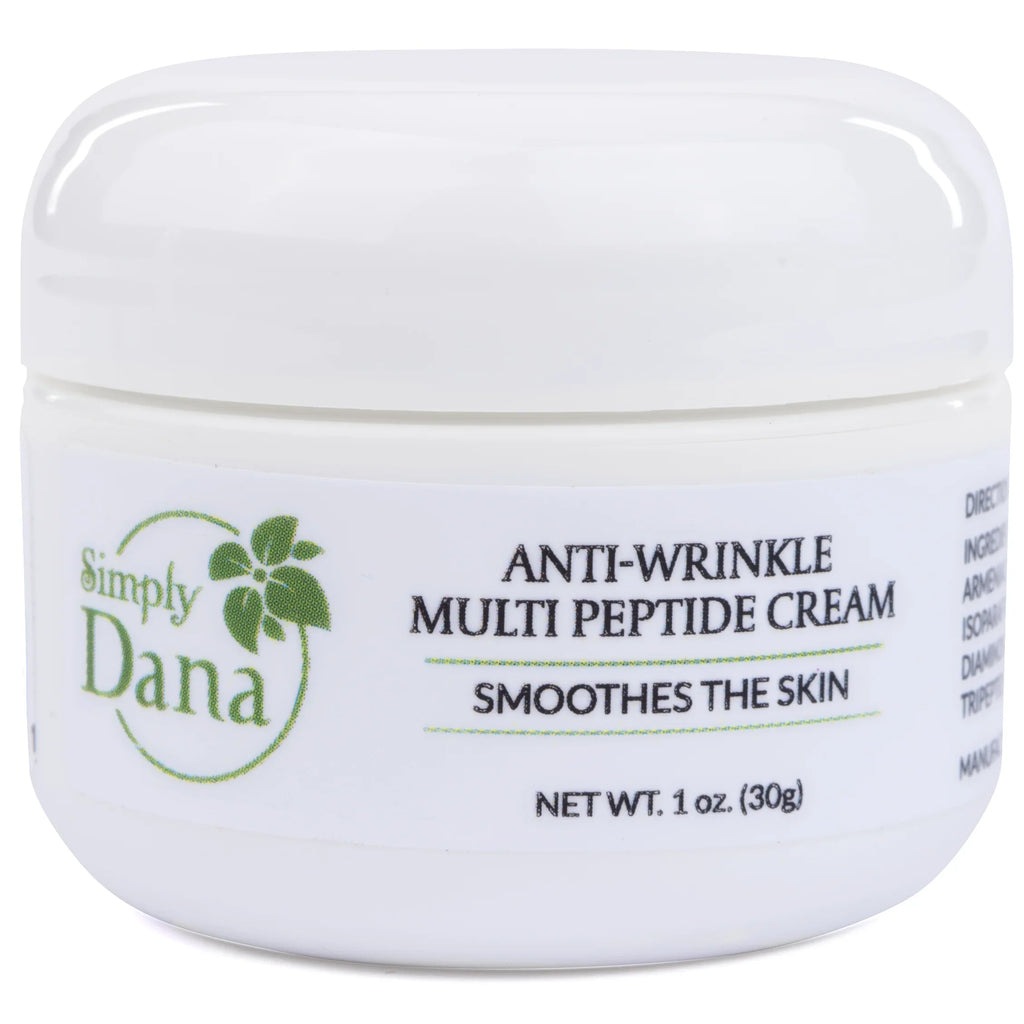 Simply Dana Anti-Wrinkle Multi Peptide Cream - Smooths Skin Naturally - 1 oz (30g)
