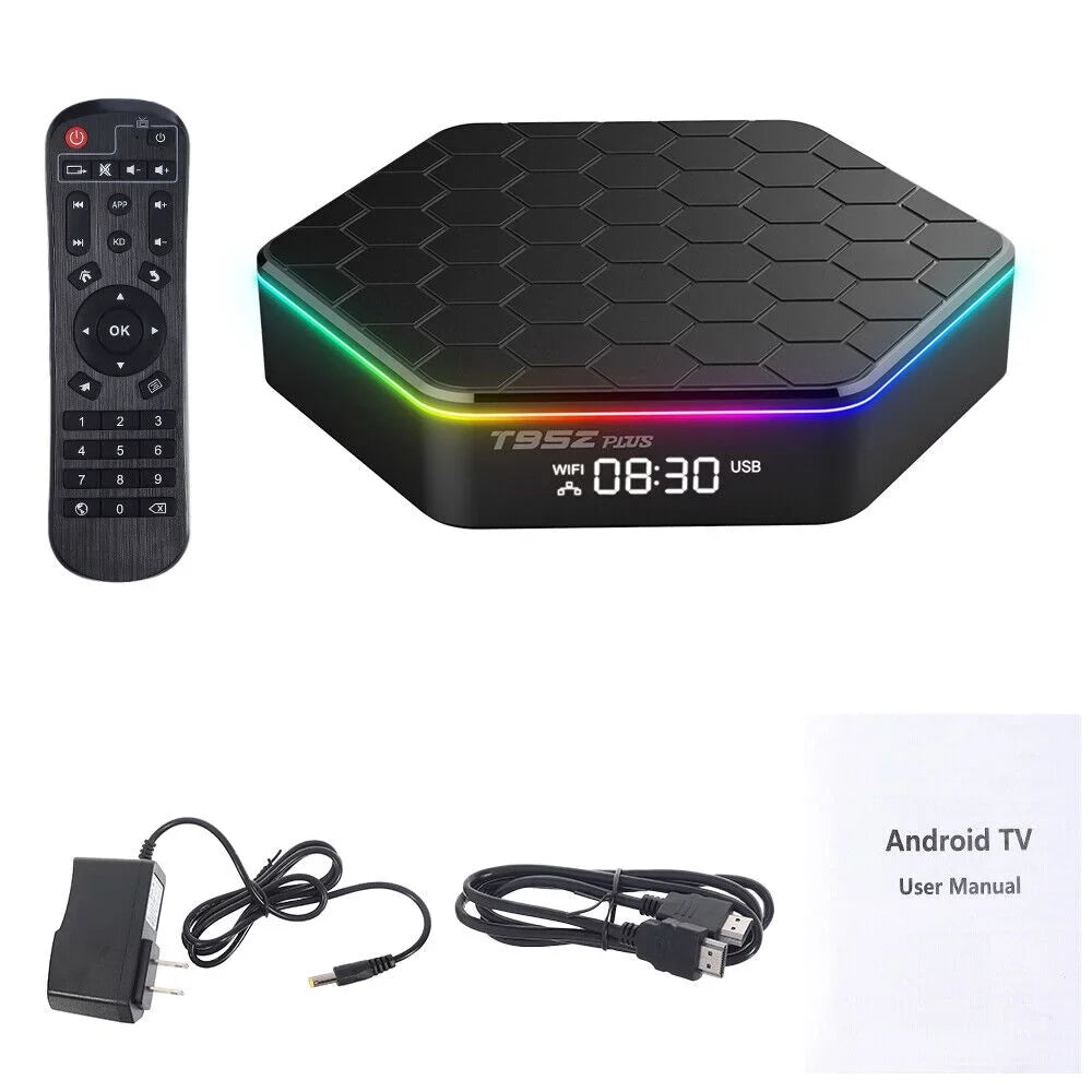 JLLOM Quad Core 8K HD Video 64GB Memory 6K Stream Player 2023 T95Z Plus Smart Android 12.0 TV Box