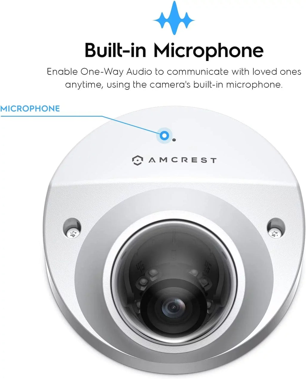 Amcrest 5-Megapixel Wedge IP PoE AI Camera, Security IP Camera Outdoor, Built-in Microphone, Human & Vehicle Detection, Perimeter Protection, 98ft Night Vision, 130° FOV, 5MP@20fps IP5M-W1150EW-AI