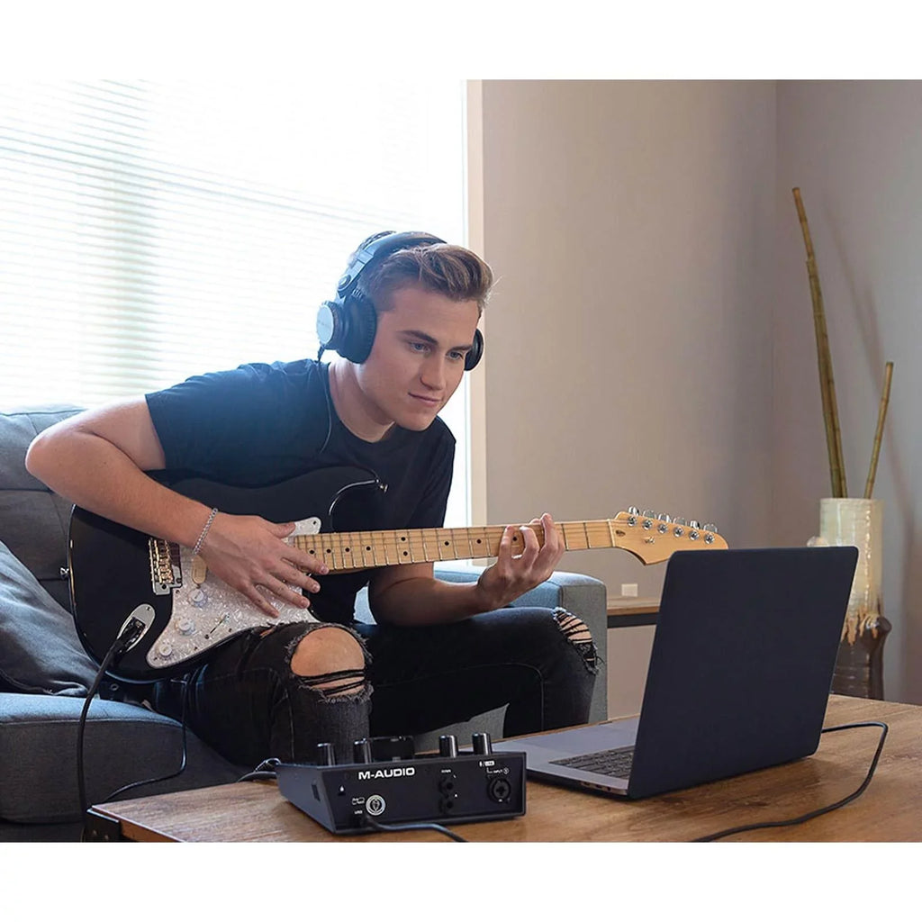 M-Audio AIR 192 | 4 2-In/2-Out 24/192 USB Audio Interface with Microphone & Numark Headphones Package