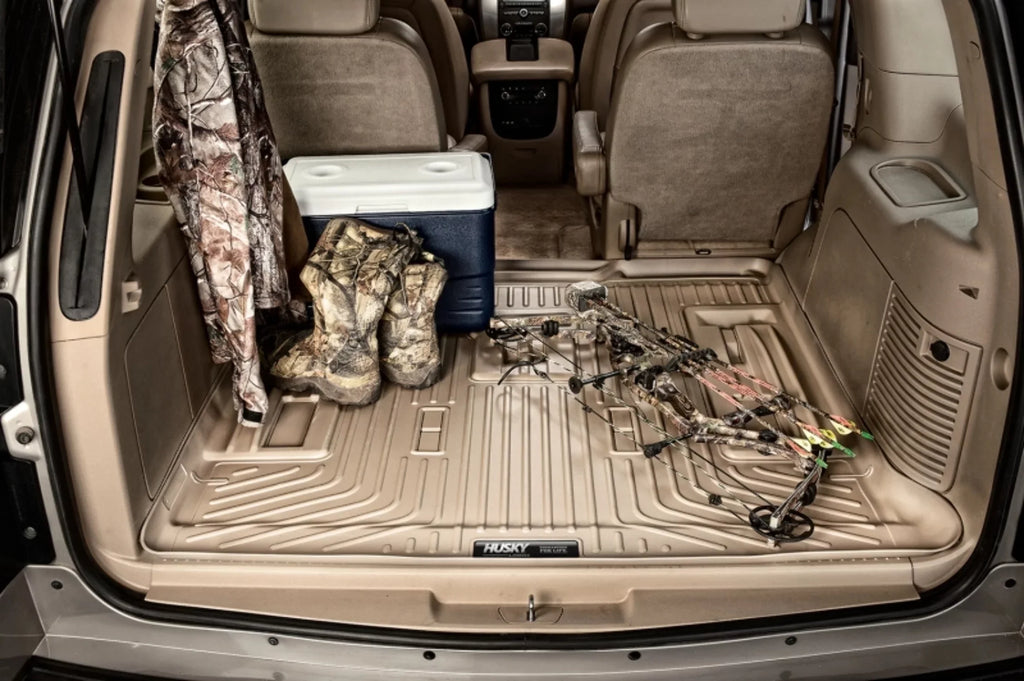 Husky by RealTruck Weatherbeater Series Cargo Liner Behind 3rd Seat Black Compatible with 11-19 Ford Explorer; behind and under upright 3rd Seat