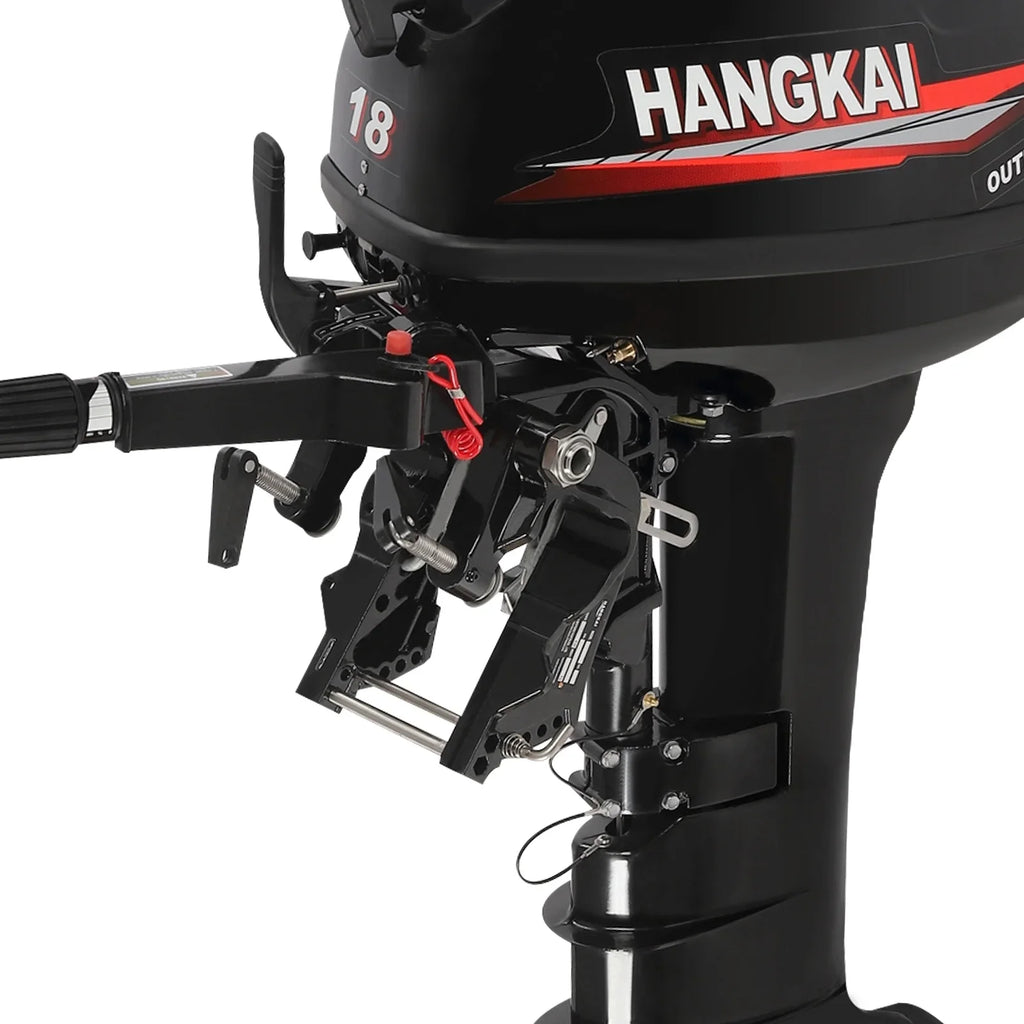 Wuzstar Outboard Motor, 2 Stroke 18 246cc Long Shaft Boat Engine Aluminum Alloy Fishing Boat Motor w/CDI Liquid Cooling System