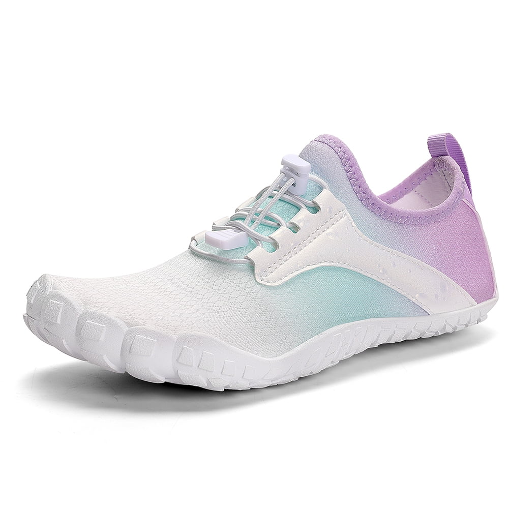 SunyaMood Liquid Shoes Barefoot Beach Shoes Quick Dry Non-slip for Men Women (39 Purple)