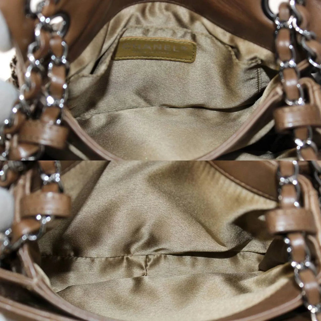 Pre-Owned CHANEL Chanel chain shoulder bag matelasse dark brown 15357745 (Good)
