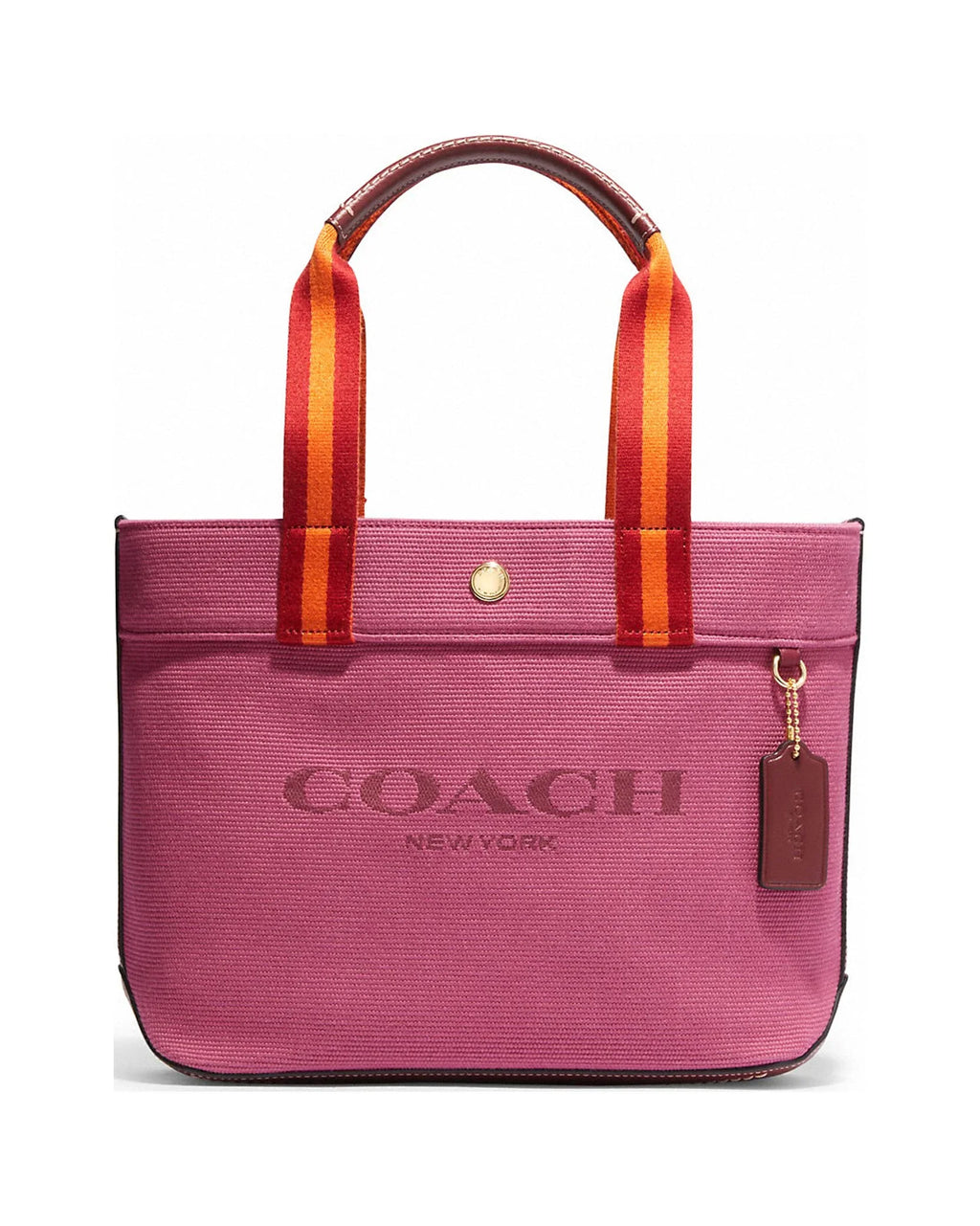 Coach Women's Small Canvas Tote Handbag (Light Raspberry Multi)