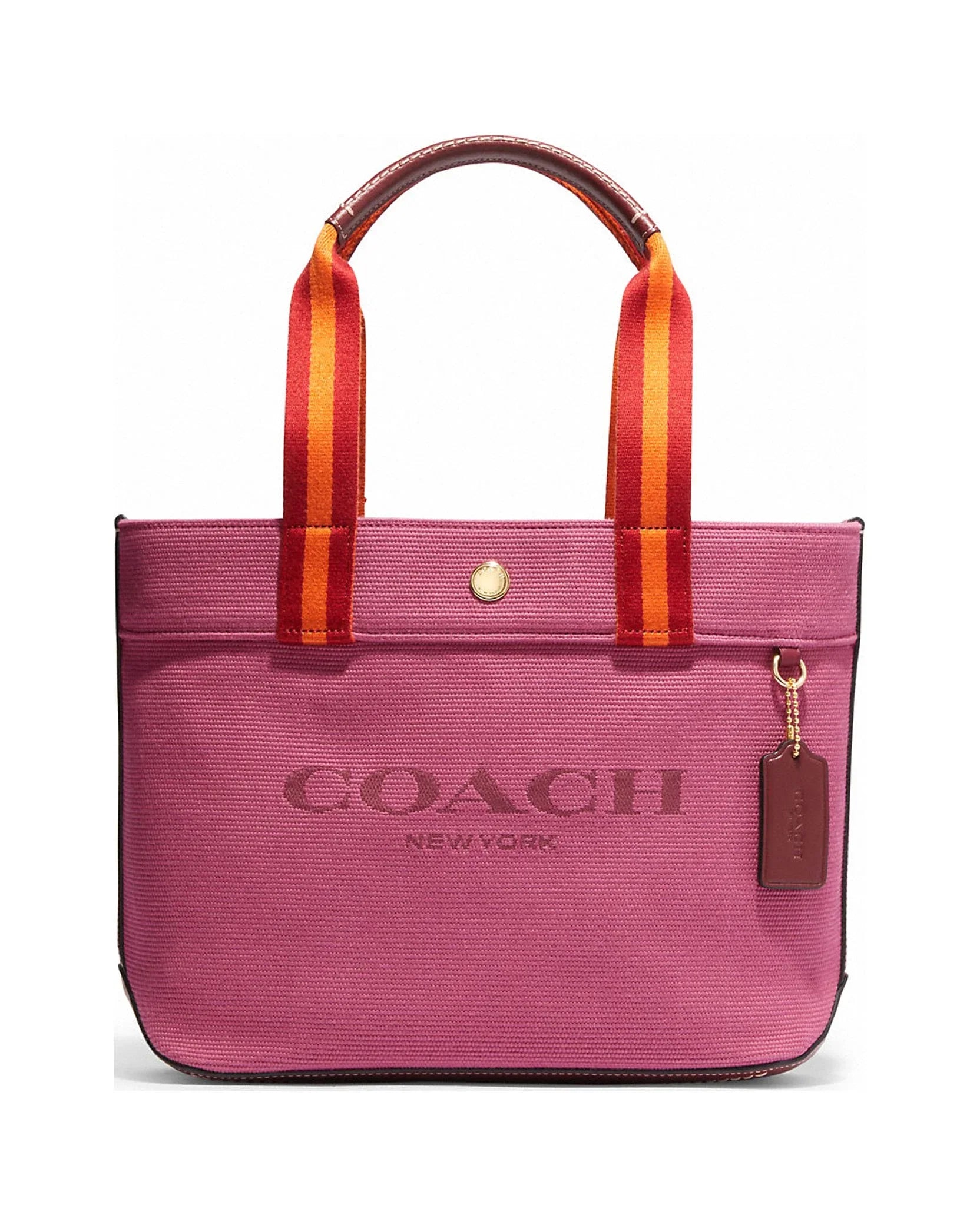 Coach Women's Small Canvas Tote Handbag (Light Raspberry Multi)
