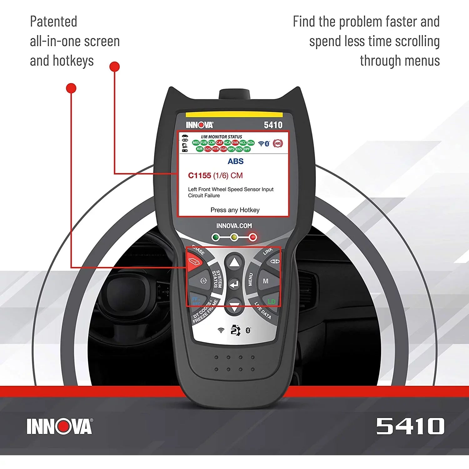 INNOVA 5410 CarScan Diagnostics Bluetooth Code Reader Automotive Scanner Tool
