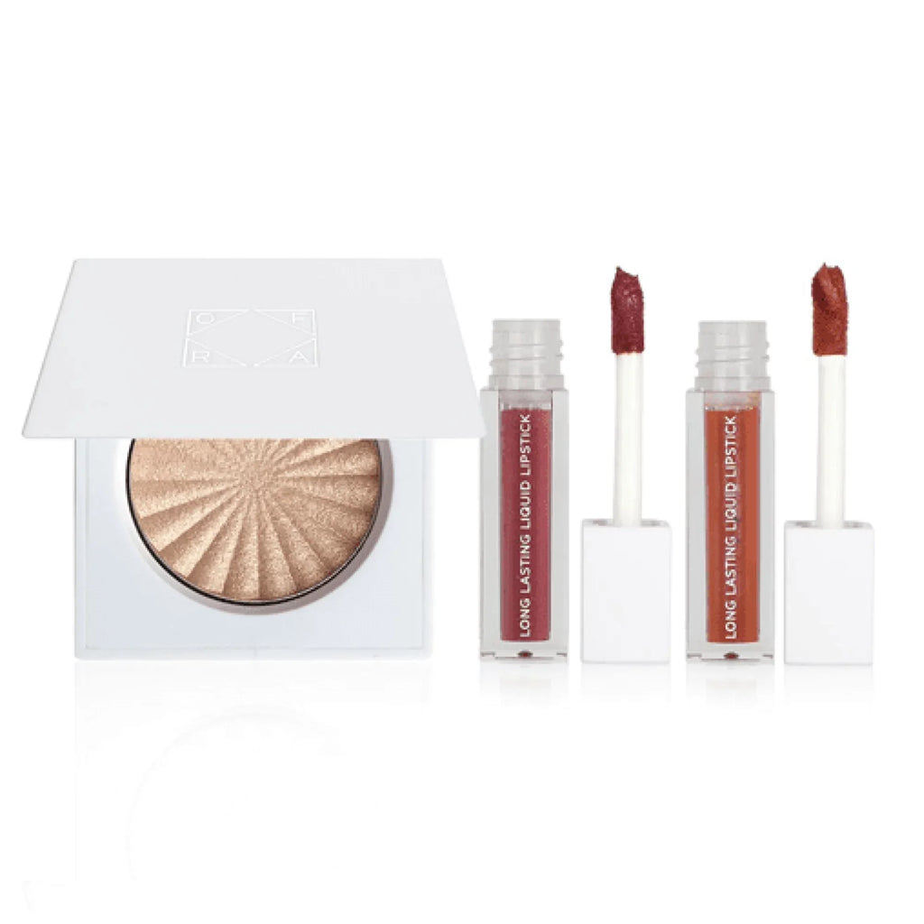 OFRA - Winter Heatwave - Holiday 3 piece set - Highlighter & Lipstick Set