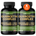 Quercetin Complex with Bromelain, quercetin supplements 500mg, with Vitamin C and Zinc, Bioflavonoids for Healthy Immune Support, vitamin D3, zinc quercetin, Third Party Tested.