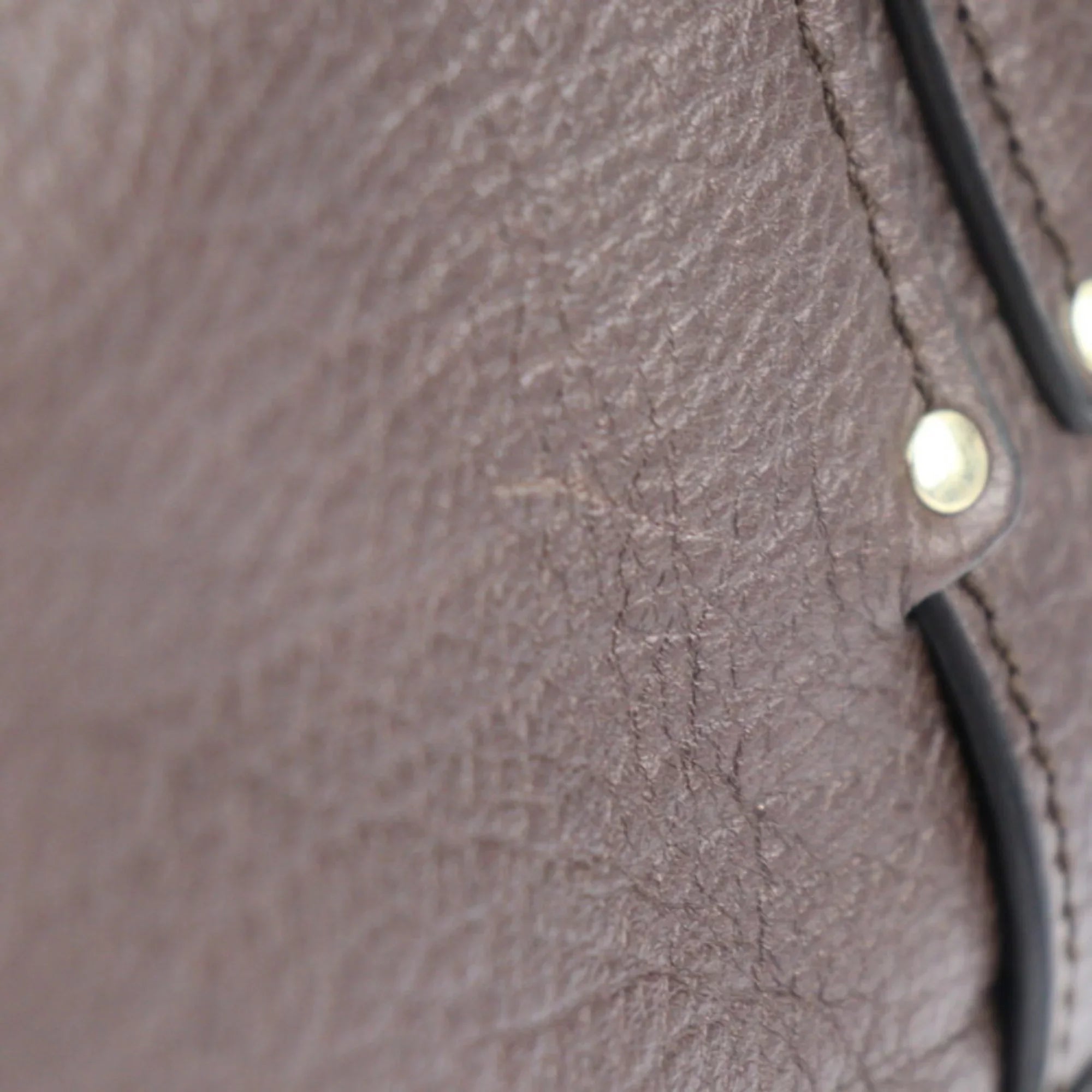 Pre-Owned CELINE Celine handbag leather brown gold metal fittings triomphe logo mark emboss (Good)