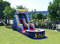 JumpOrange Commercial Grade Fluid Slide Inflatable with Splash Pool for Kids and Adults (with Blower), Flame Theme