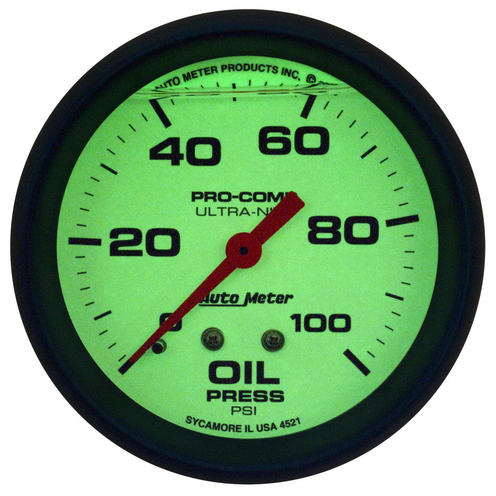 AUTO METER 4221 Ultra-Nite Oil Pressure Gauge2.625 in.