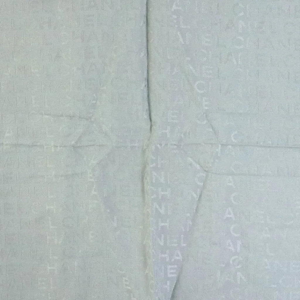 Pre-Owned CHANEL scarf muffler silk gray ladies (Good)