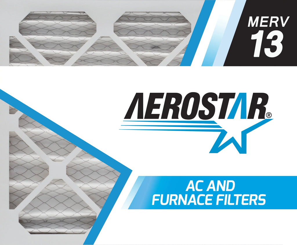 Aerostar 18x20x2 MERV 13, Pleated Air Filter, 18x20x2, Box of 6, Made in the USA
