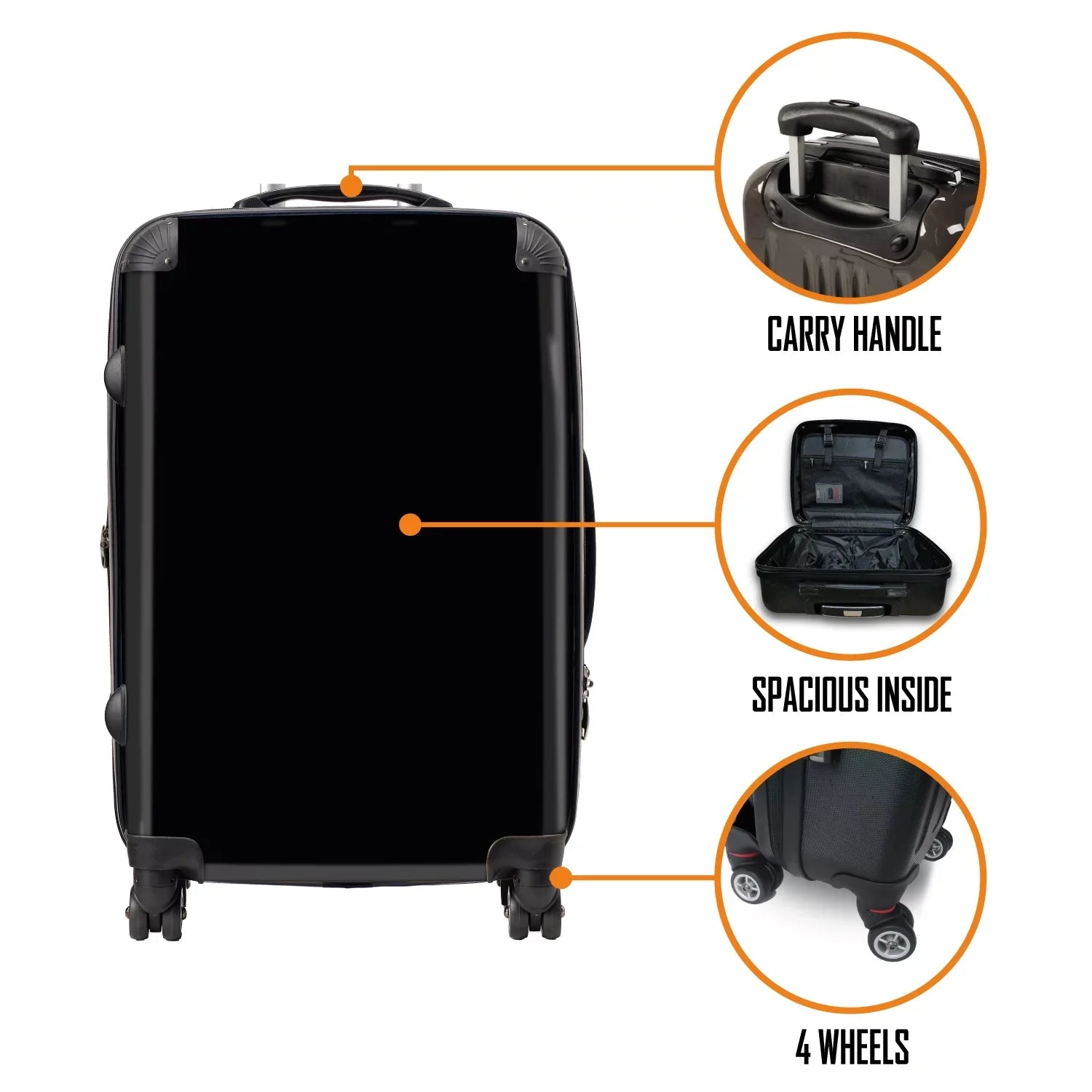 Rocksax Unisex The Beatles Official Tour Series Luggage/Suitcase By Rocksax - Tickets - Carry On 52L