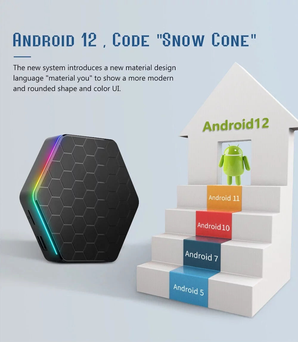 JLLOM Quad Core 8K HD Video 64GB Memory 6K Stream Player 2023 T95Z Plus Smart Android 12.0 TV Box