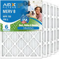 16x22x1 Air Filter MERV 8 Comparable to MPR 700 & FPR 5 Electrostatic Pleated Air Conditioner Filter 6 Pack HVAC AC Premium USA Made 16x22x1 Furnace Filters by AIRX FILTERS WICKED CLEAN AIR.