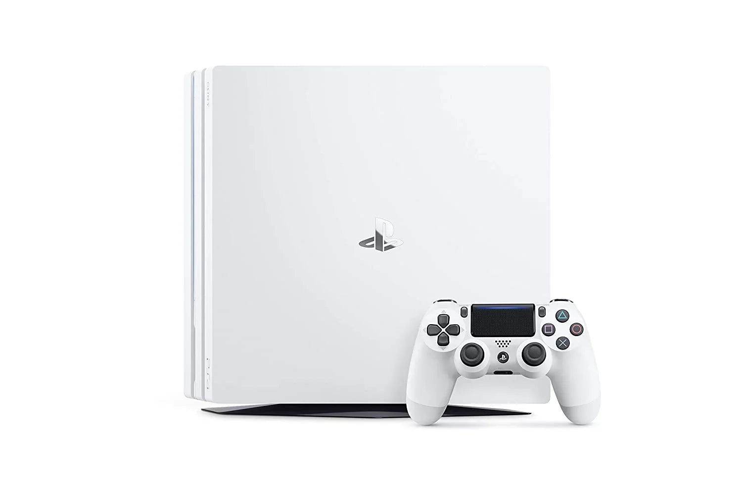 PlayStation 4 Pro 1TB White Gaming Console + Gaming Earbuds With Microphone BOLT AXTION Bundle Like New