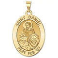 Picturesongold.Com Saint Daniel Oval Religious Medal Necklace Pendants Adult-1/2x2/3 14K Yellow Gold