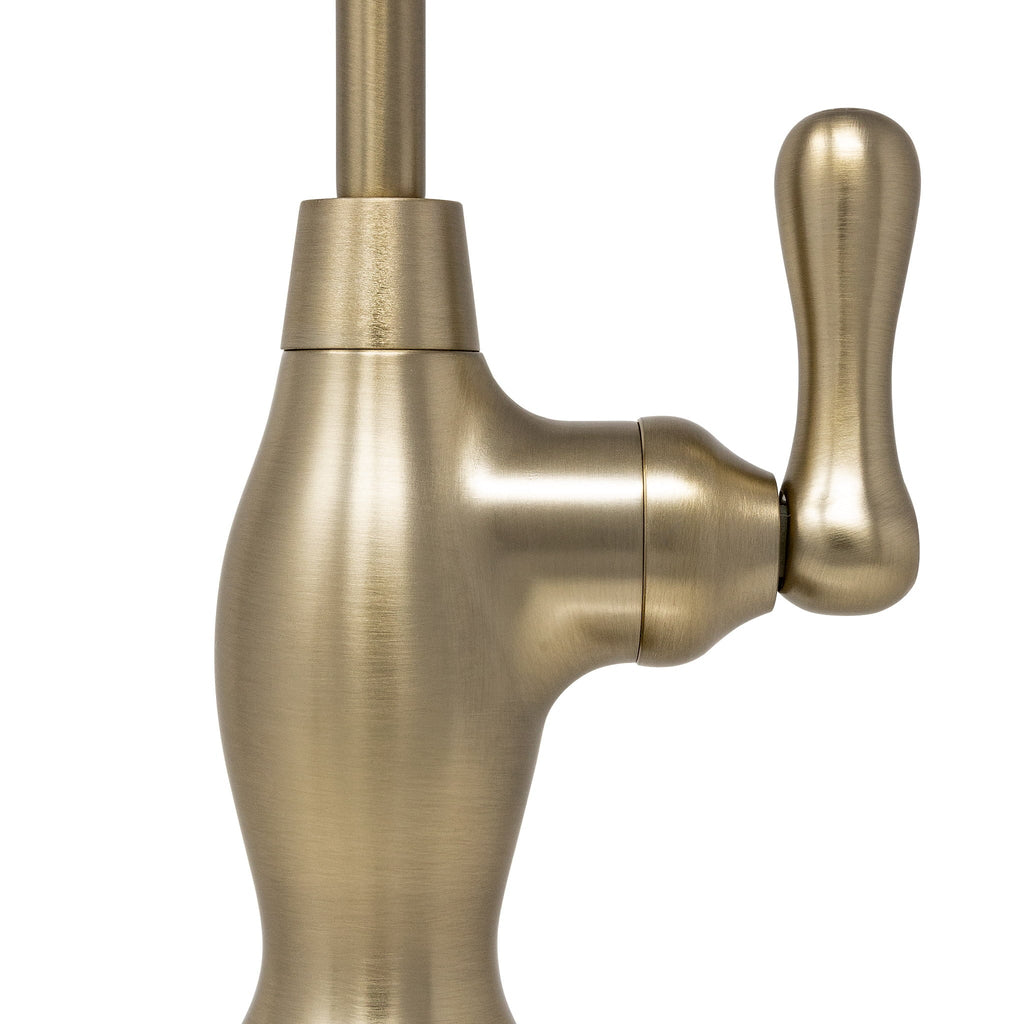 Metpure Liquid Filtration Faucet Champagne Gold Vase Style Non Air Gap Reverse Osmosis Drinking Fluid Dispenser With Faucet Wrench