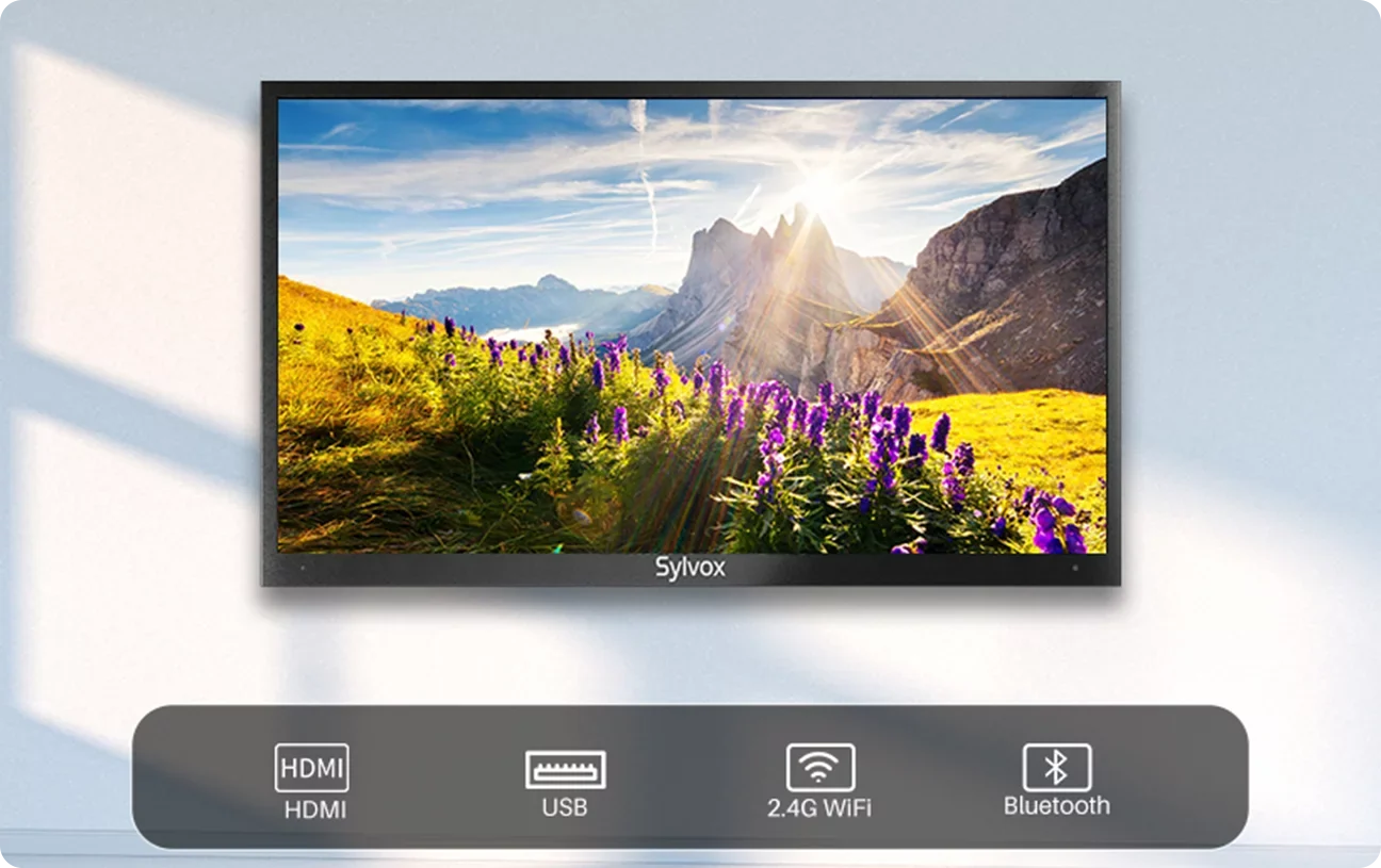 Restored SYLVOX Outdoor TV, 55" Full Sun Outdoor Smart TV, 2000nits 4K UHD High Brightness, IP55 Liquid Outside Television Built-in APP, Support WiFi Bluetooth Pool Series (Refurbished)